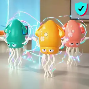 Electric Dancing Octopus Toy, Sensor Interactive Crawling Octopus Toy, Educational Musical Sensory Toy for Kids