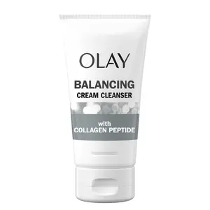 Olay Balancing Cream Cleanser with Collagen Peptide - Hydrating, Gentle, Exfoliating, Fragrance Free, Face Wash, 5 oz