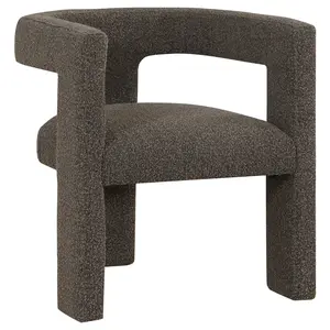 Petra Brown Boucle Upholstered Accent Side Chair