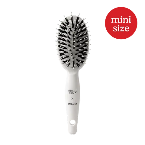 HAIRtamin Mini Miracle Brush – Travel-Size Detangler for Fine, Thin & Kids Hair | Wet & Dry Use