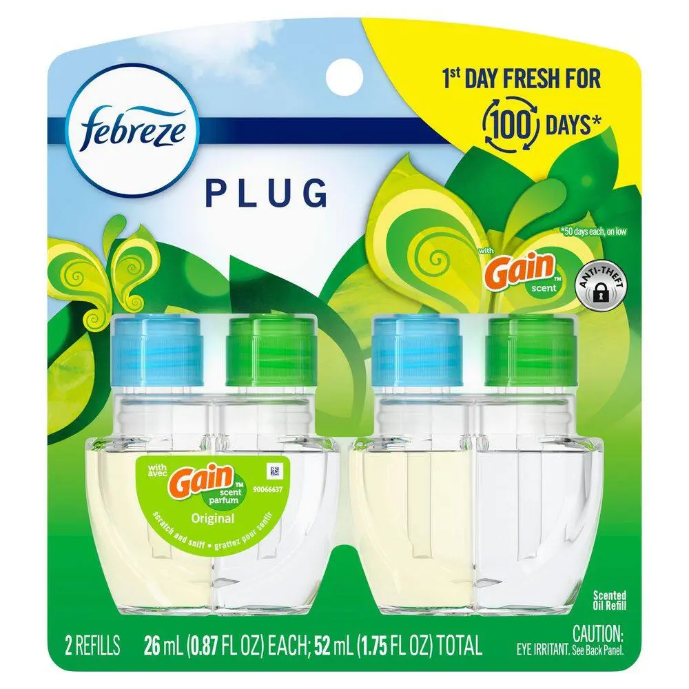 0.879 oz. Gain Original Scented Oil Plug-In Automatic Air Freshener Refill (2-Count)