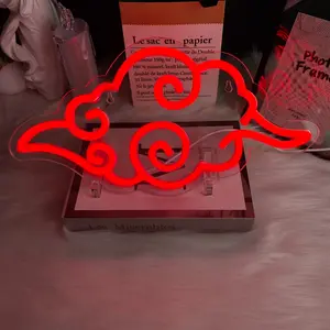 Anime Neon Light for Game Room, Adjustable LED Wall Lamp, USB Powered Decorative Cloud Design, Bedroom and Home Decoration