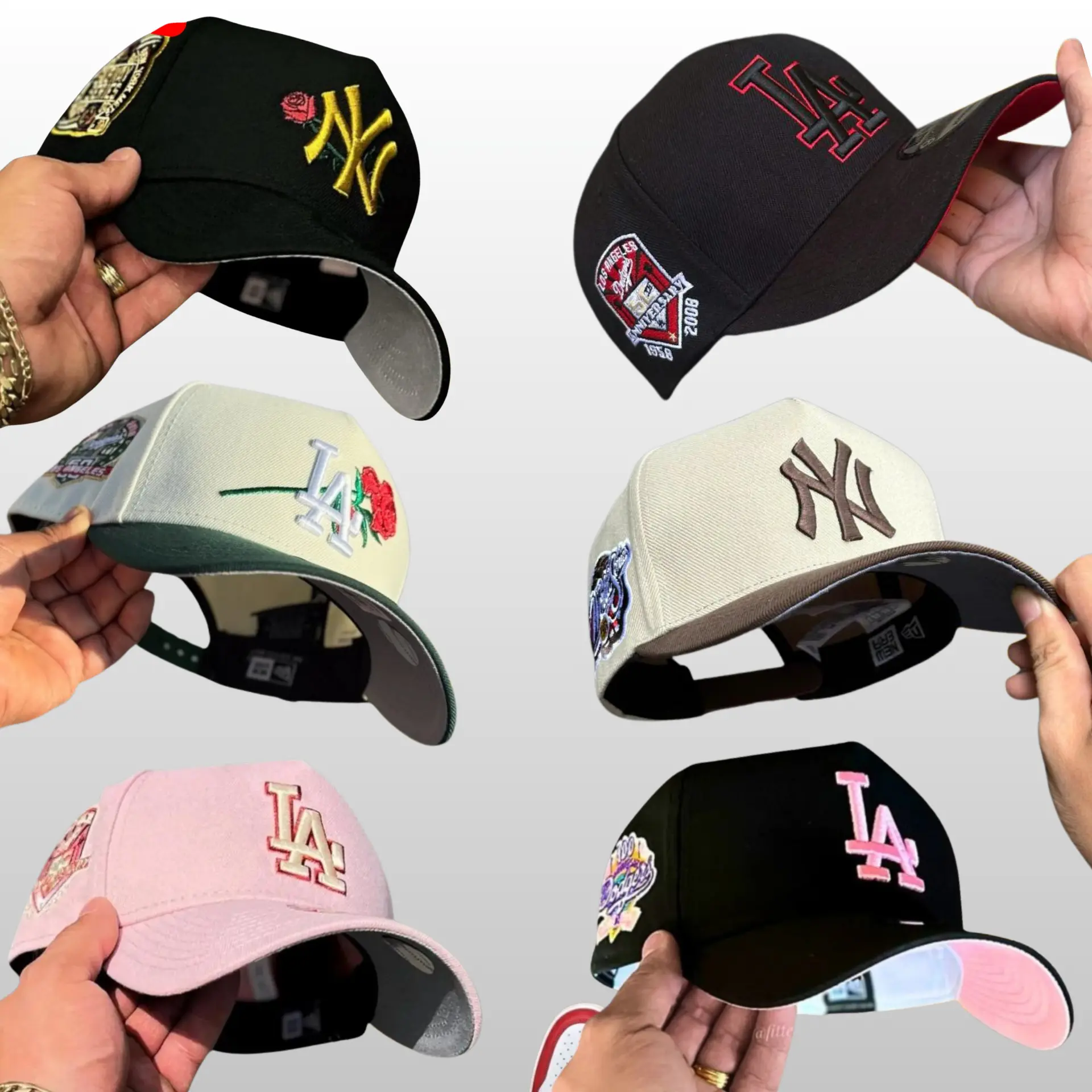 New Era MLB LA Dodgers NY Yankees 59FIFTY Inspired Baseball Cap – Premium 9FIFTY Snapback Hat, Adjustable Flat Brim Style, Embroidered Team Graphics, Unisex Hip Hop Streetwear, Everyday Comfort, USA Fashion Collection 2026