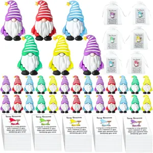 30 Sets Good Luck Gifts Bulk Include Mini  Figurines Blessing Cards Pocket Favors for  Stuffers Fillers to  and See Decor in Yard Landscape Indoor Fairy Garden DIY Crafts(Standing)