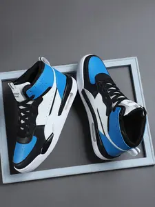 New High-Top Outdoor Men's Casual Shoes, Laces Versatile Trendy Men's Shoes, Comfortable Breathable Anti-Slip Durable, Air Cushion Sole Shock Absorption