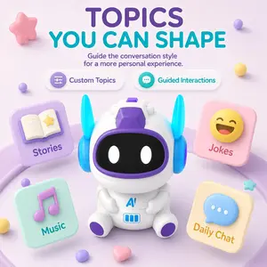 Interactive AI Robot Companion, Desktop Delight Voice Control Smart Electronic Toy, Screen-Free STEM Learning Gift, Custom Personality Buddy