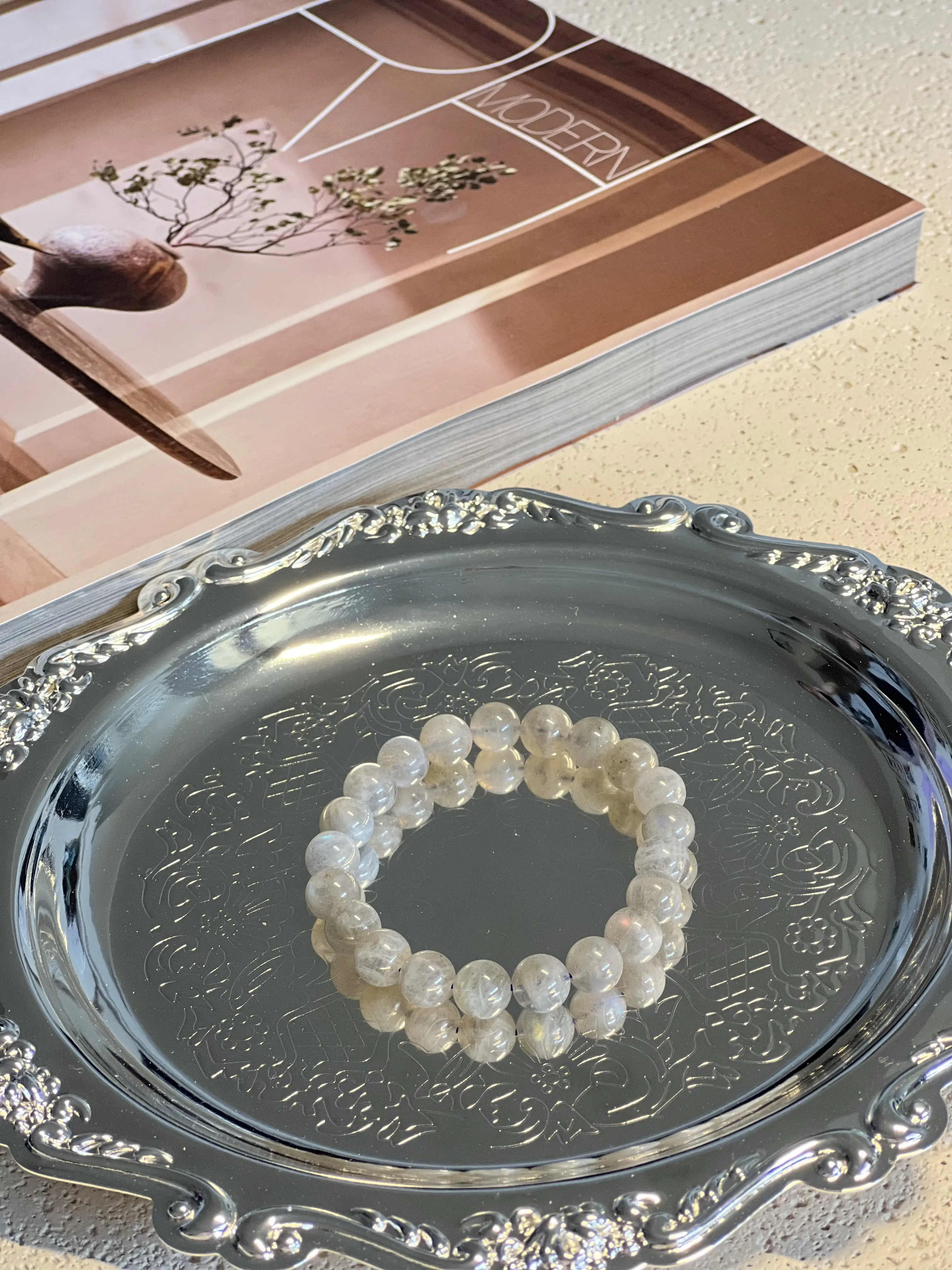 Ethereal Gray Moonstone Bracelet