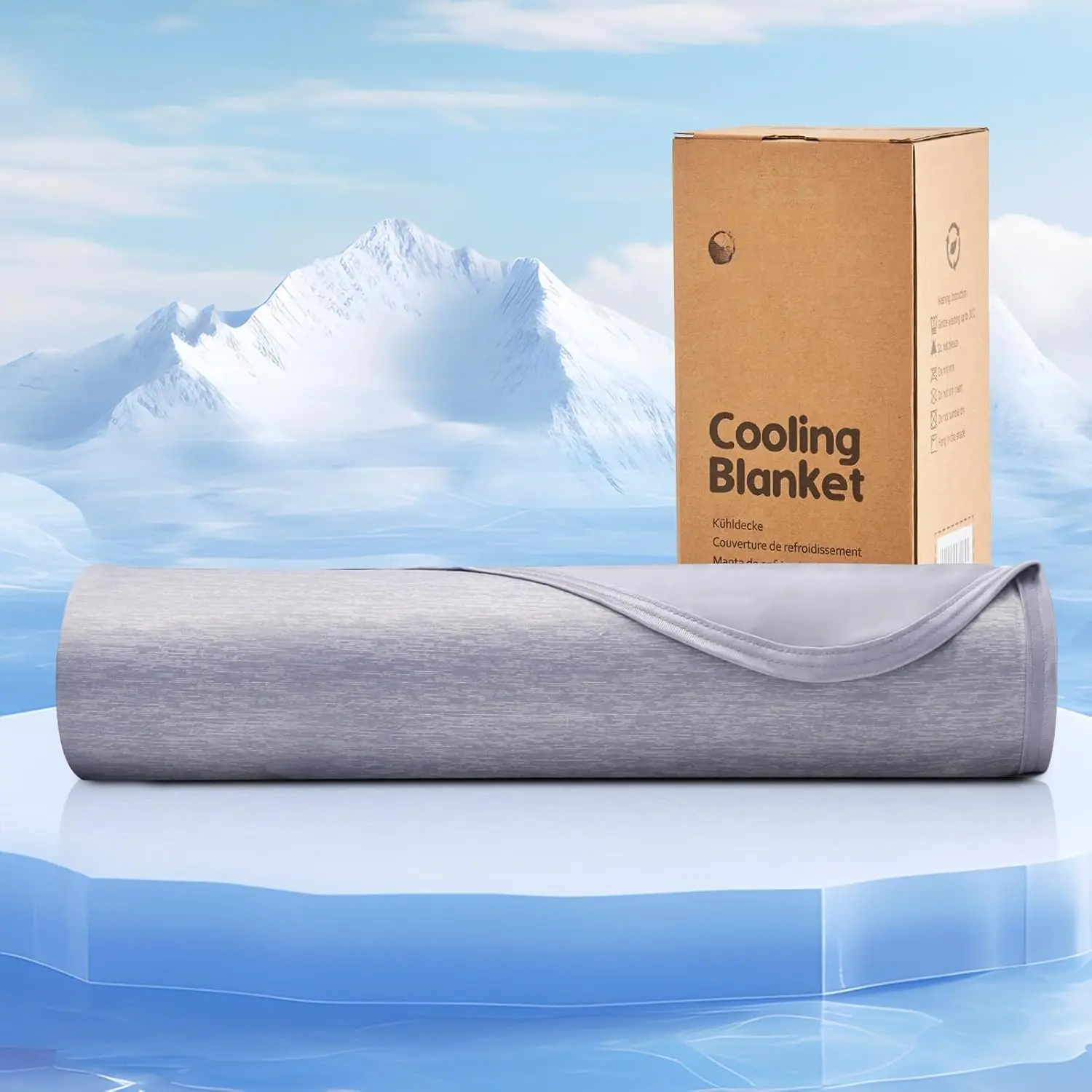 Cooling Blanket  Size for Couch, Double-Sided Summer Cooling Blankets for Hot Sleepers, Lightweight Ice Cool Blanket to  HotFlashes, Breathable Bed Cold Blankets for Sleeping