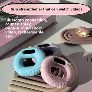 Bluetooth Page Turning Grip Strength Ring Press Silicone Hand Strength Training Connected Brush Grip Counter