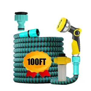 Expandable Magic Hose, High Pressure Car Wash, Sprayer Function, Water Gun, Home Garden Irrigation Hose, 25ft-50ft-75ft-100ft