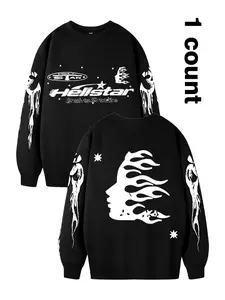 Unisex Letter Print Hoodie, Casual Regular Fit Long Sleeve Hooded Sweatshirt for Fall & Winter, Men's Top for Daily Wear, Casual Streetwear Sweatshirt