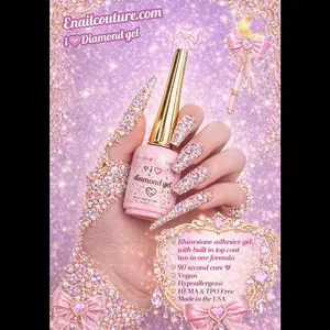 I  Diamond Gel Nail Art Rhinestone Glue Gel Adhesive Gem Jewelry Diamond Polish UV Gel Glue Nail Art Glue