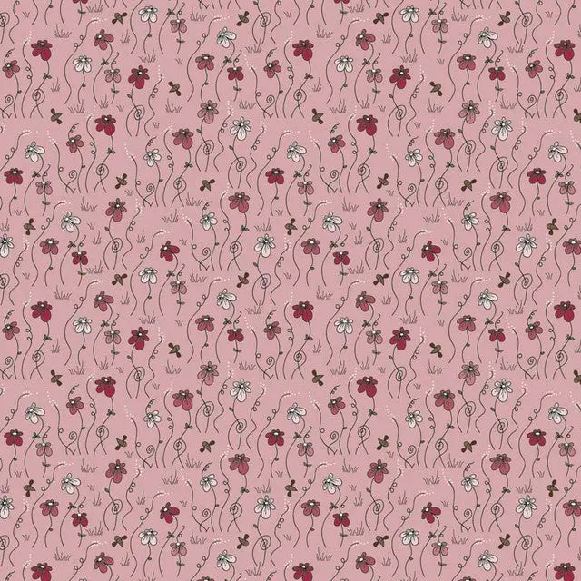 Fabric Stof Rose Flowers The Sweetest Embrace by the Quarter Yard 4514-530