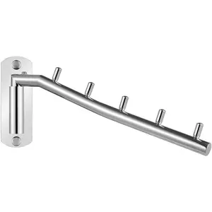 Folding Clothes Hanger Rack, Stainless Steel Swing Arm Hook Holder, Clothing  System Drying Closet Storage Organizer Chrome Wall Mount, SHR100-CH