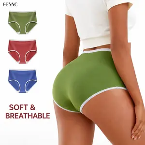 3-Pack Women's High-Waist Control Underwear, Fashion Colorblock Comfortable Fit Triangle Panties, Womenswear Panties，comfortable lady underwear，breathable comfortable knicker，casual plain design，comfortable everyday underwear