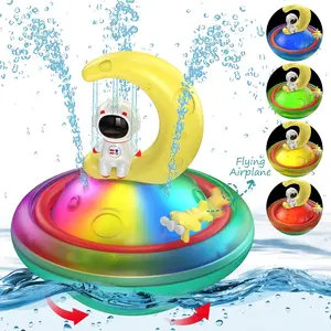 Baby Bath Toys, Light up Bath Toys for Kids Ages 1-3,  6-12-18 Months Baby astronaut Bath Toy Sprinkler, Toddler Fountain Bathtub Pool Water Table Toys