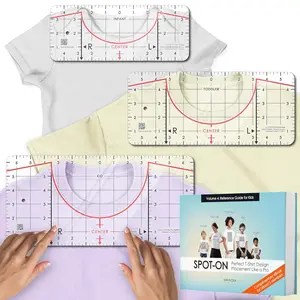 (3- Sizes) Tshirt Ruler Guide Vinyl Alignment - T Shirt Measurement Tool, Center Placement Guide for Heat Press, Shirt Ruler, Left Chest Logo, DTF, HTV, Sublimation, Shirt Alignment Tool