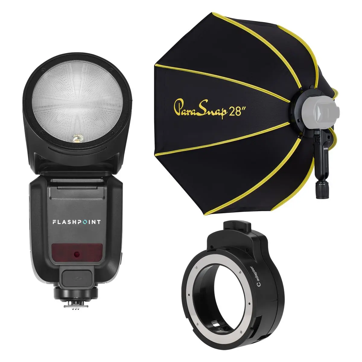 Flashpoint X100 TTL R2 On Camera Li-on Round Head Flash For Olympus/Panasonic, with Glow PS-B28K ParaSnap Octagonal Softbox (28")