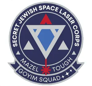 Secret Jewish Space Laser Goyim Squad Sticker