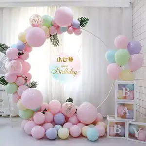 Metal Round Balloon Stand 6.5’ for Birthdays, Weddings, Ideal for Balloons and Gifts