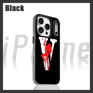 Fashion VLONES LOOG Brand Phone Case For iPhone 17 air 16 e 15 14 13 12  Pro Max Plus Purple 2-in-1 Jelly case