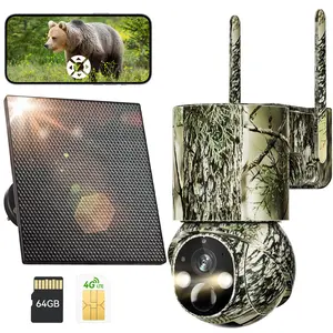 2K 4G LTE Cellular Trail Camera – Single Lens Outdoor Hunting Cam, 8MP HD Live View, No-Glow IR Night Vision, SIM Card Included, Smart Motion Detection, Waterproof