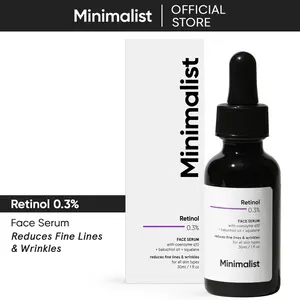 Minimalist 0.3% Retinol Anti Aging Face Serum For Beginners | Reduces Fine Lines & Wrinkles | For Women & Men | 1 Fl Oz/ 30ml