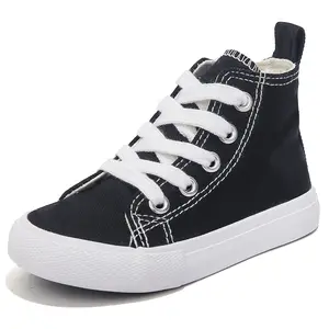 OPOEE Boys & Girls High Top lace-up Kids' Espadrcanvas Shoes Back-to-School Season Little White Shoes Teen Classic Kids' Sneakers Tennis Shoes Baby Skate Shoes