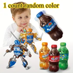 Creative Transformable Soda Warrior Robot Toy Model, Handheld Educational Puzzle Toy, Creative Drink Can, Kids Education Holiday Gift