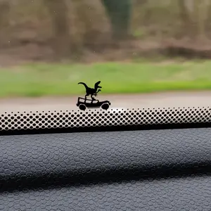 t-rex off road car easter egg decal, small sticker for car windshield or mirror, removable sticker, windscreen decal, tiny hidden decals