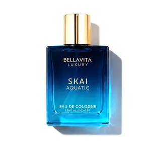 BellaVita Luxury's SKAI Aquatic | Eau De Cologne Unisex Perfume | Men & Women |  Bergamot, Pink Pepper | Long Lasting | 100 mL | 3.4 Fl.oz