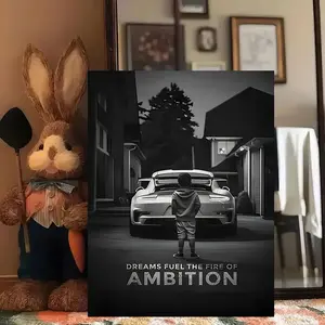 Inspirational Quote Canvas Prints, Dream Come True Wall Art Painting, Room Decor Wall Art Poster for Office Bedroom Decor