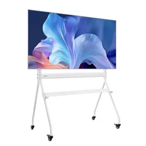 VEVOR Rolling TV Stand, Mobile TV Cart for 35-100 Inch LED/LCD/OLED Flat/Curved TVs, Portable Monitor Stand with Wheels Hold up to 198 lbs for Living Room, Bedroom, Office, Outdoor, Max VESA 800x600m