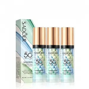 【3PCS】3-in-1 Face Primer with SPF 50+++Sunscreen, Color Correcting Makeup Base, OilControl & Hydrating Skin Tone Corrector, BlursImperfections for Radiant, Smooth Skin