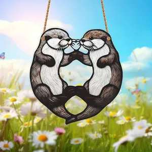 Cute Otter Design Hanging Decor, Acrylic Hanging Ornament, Hanging Decor for Home Living Room Bedroom, Home Decor, Room Decor