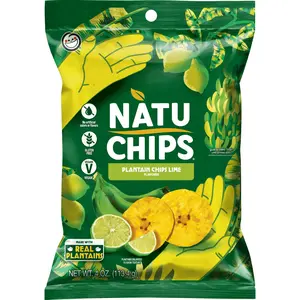 Natuchips Lime 113.4g | Plantain Chips with Lime Flavor
