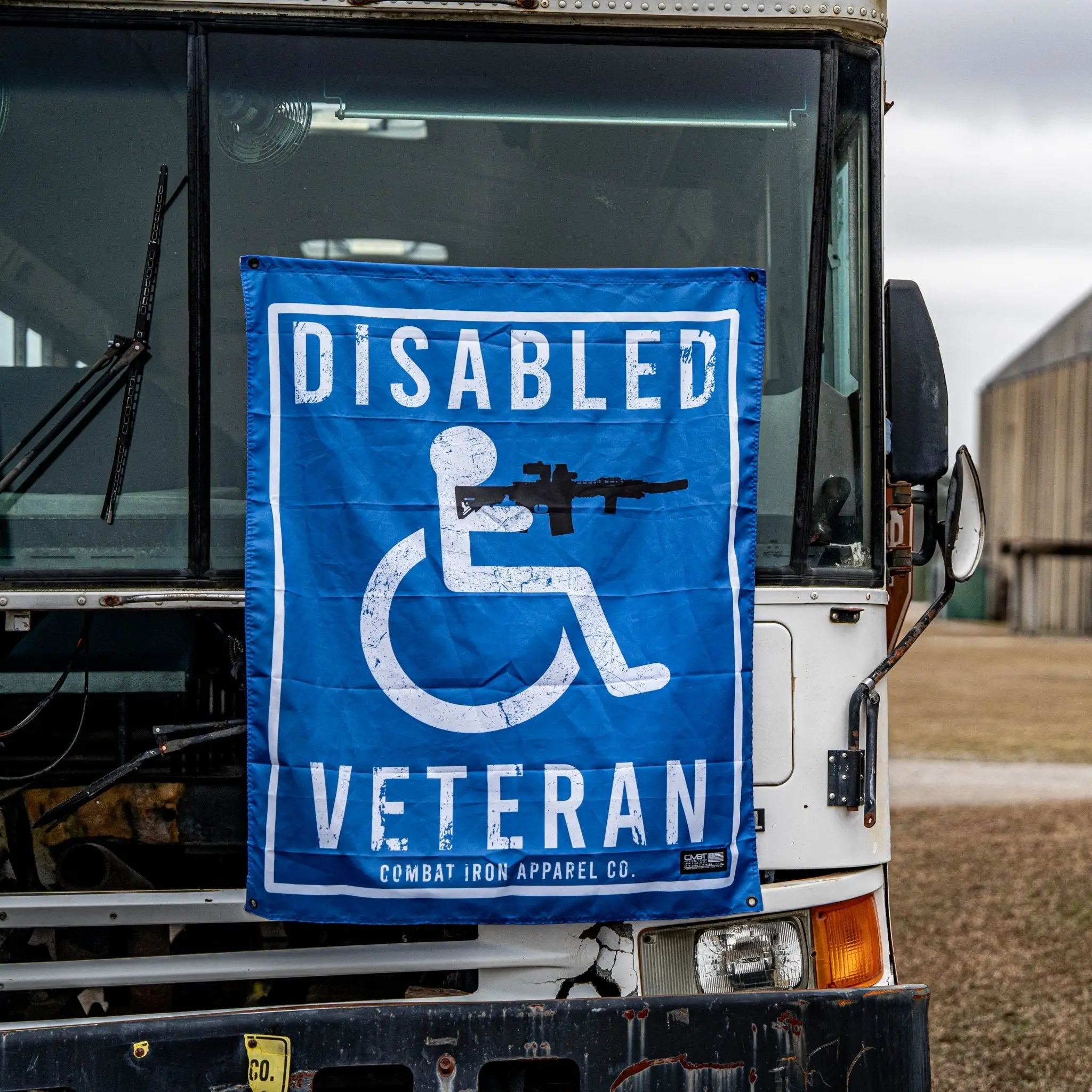 3' x 3' Disabled Veterans High-Contrast Print Square Hanging Flag - Bold, Strong Grommet Hold, Patriotic Displays, Indoor Display Fit, Sacrifice-Honoring Military Family Home Improvement & Garden Decor