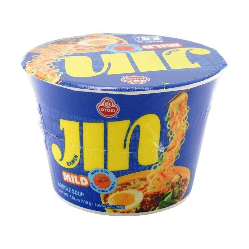 OTTOGI Jin Ramen Mild Bowl 110g - Authentic Korean Instant Noodles, BTS Jin Collaboration, Mild Spicy Flavor