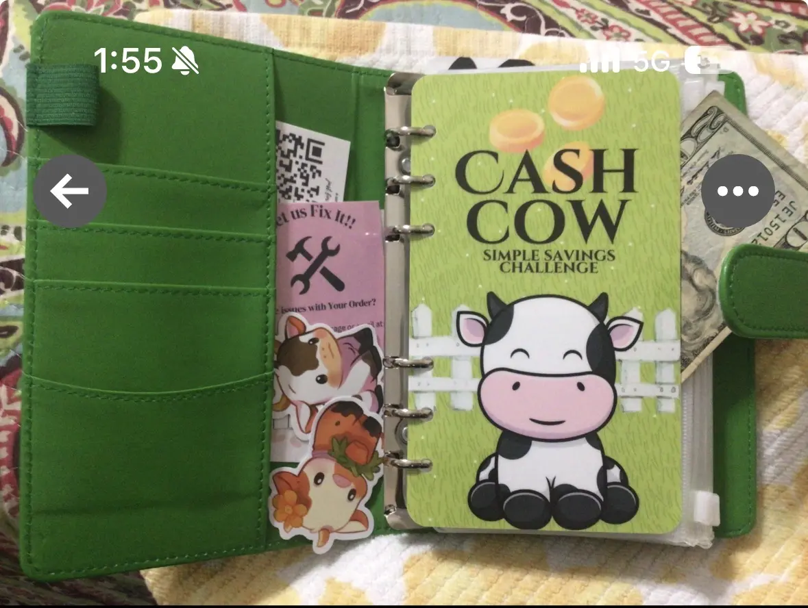 12-Month Laminated Savings Challenge Trackers (A6 Size) - Savings Challenge Planner, Office Supplies, Aesthetic Office Supplies with Heart-Themed & Simple Layouts for A6 Planners, Envelopes