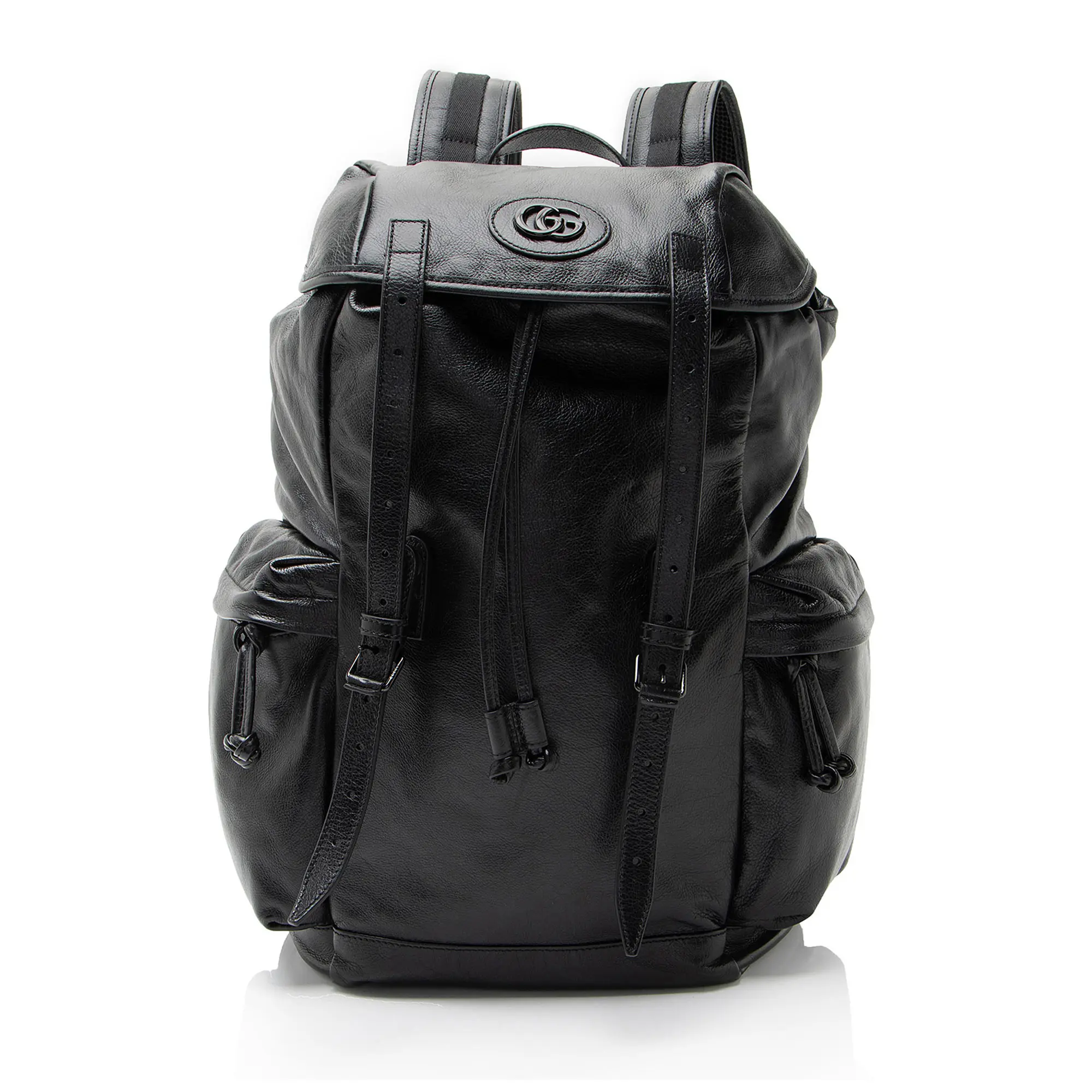 Pre-owned GUCCI Leather Backpacks Double G Backpack