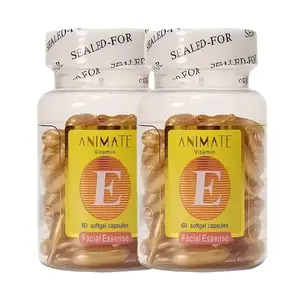 60pcs Vitamin E & Glycerin Capsules - Hypoallergenic Facial Oil Essence Serums for All Light Beige Types, Moisturizing & Firming, Deep Hydration, Portable Light Beige Care Capsules for Gentle Nourishment