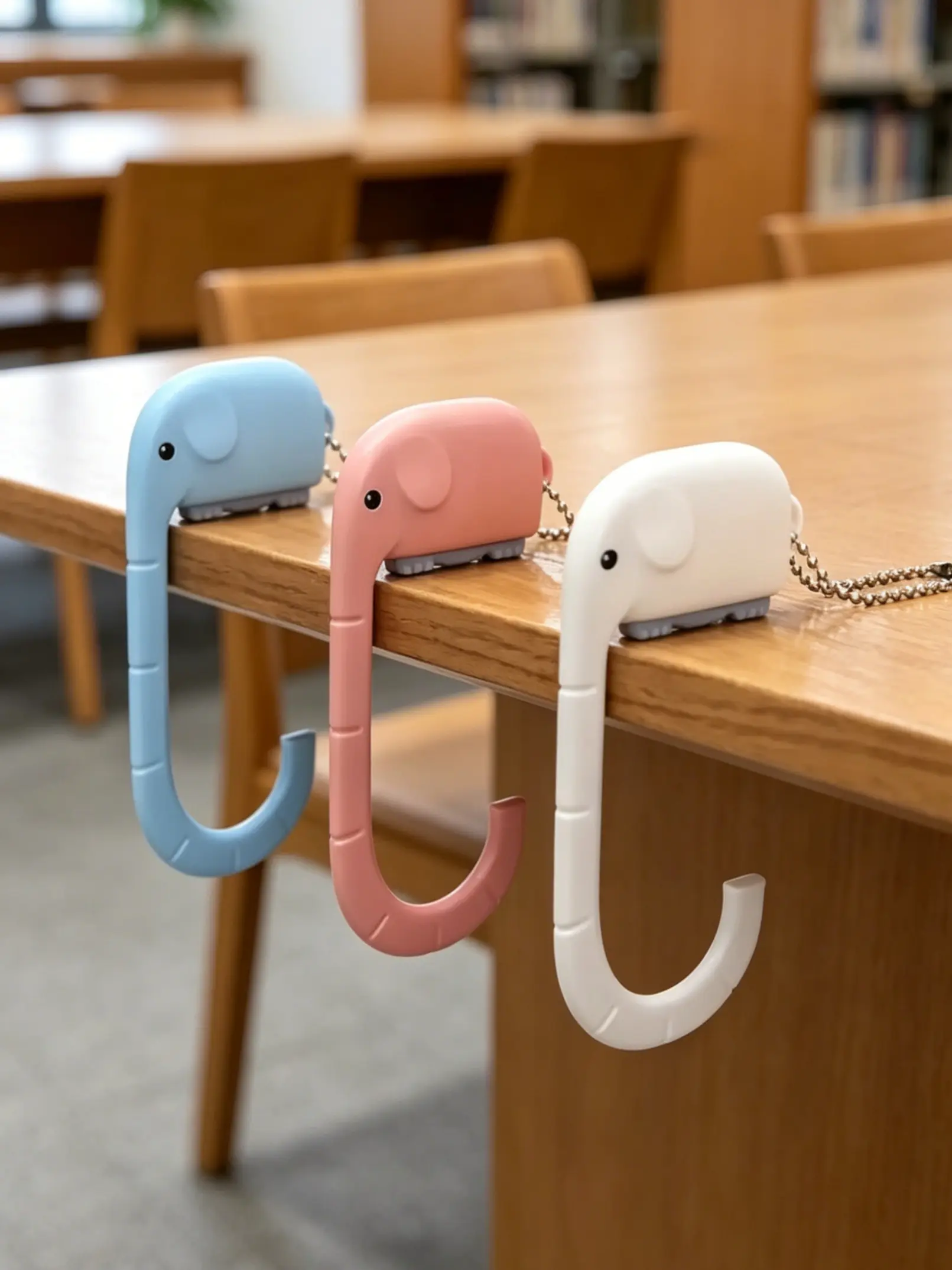 Elephant Design Bag Hook, Multifunctional Desk Side Bag Hanger, Desk Side Bag Holder, Home Organizer for Desk, Office, Living Room, Chain, Carry Purse Hook, Purse Hanger for Table, Bag Accessory