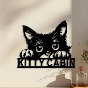 1pc Memorial Cat Metal Wall Art, Garden , Perfect for Outdoor Wall, Sympathy Gift, Ideal Gift for Pet Lovers, Weather-Resistant Metal