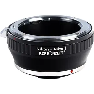K&F Concept Lens Mount Adapter Compatible with Nikon F Mount Lens and Compatible with Nikon V1, V2, J1, J2 Mirrorless Cameras