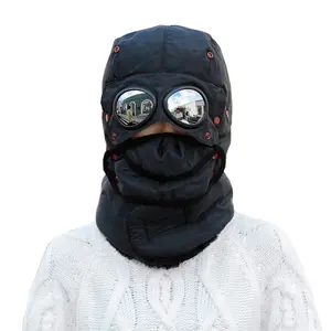 Women's winter warm thickened glasses cycling windproof winter outdoor youth ear hat
