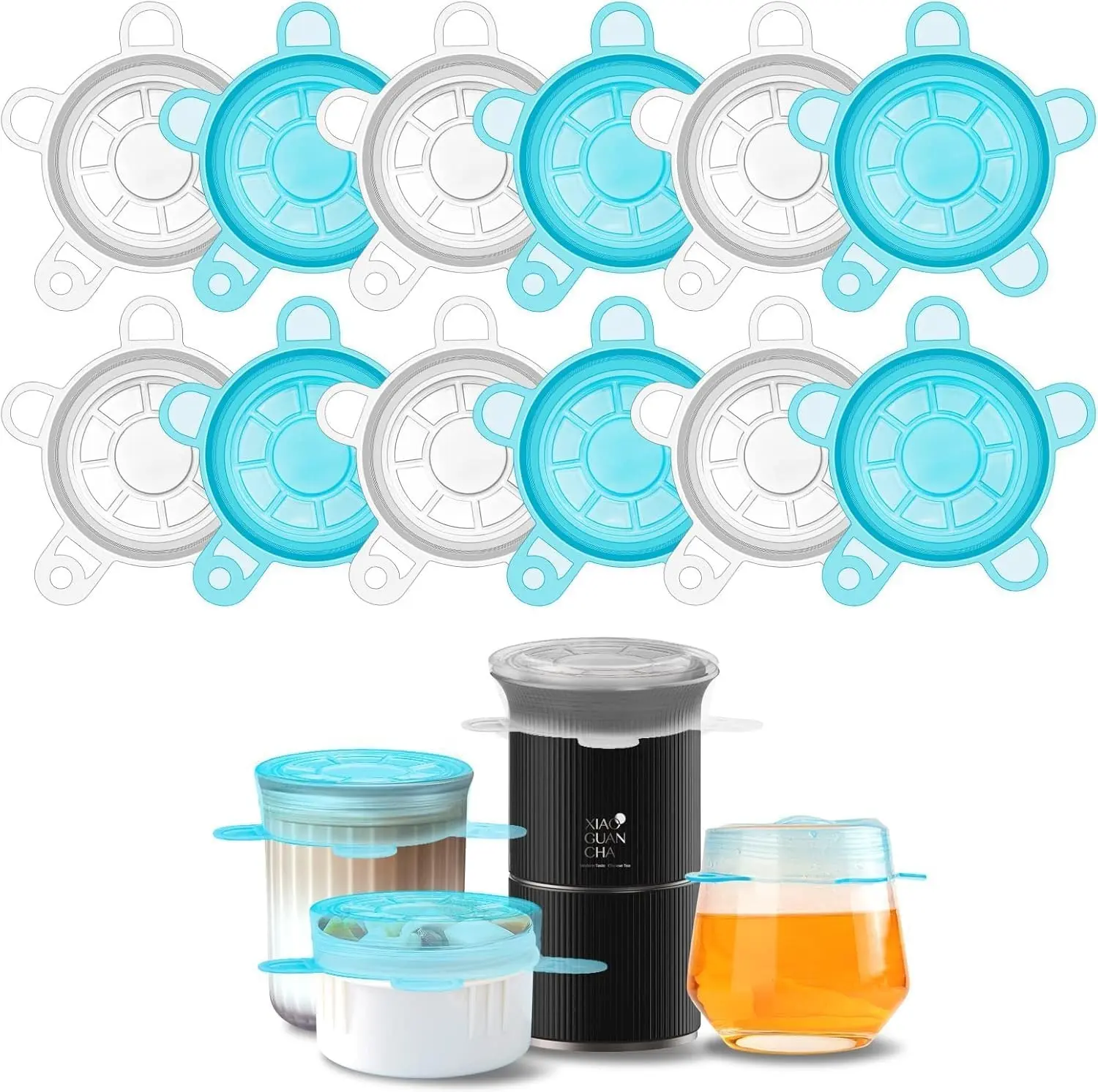 Small Silicone Stretch Lids, 12PCS 2.6"/6.5cm Reusable Silicon Covers