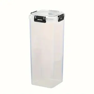 1 Counts Plastic bread box with flip cover - a frozen and safe rectangular bread storage container with reliable sealing to maintain kitchen freshness - upgraded quick lock design to keep bread fresh and organized Fridge Storage Container