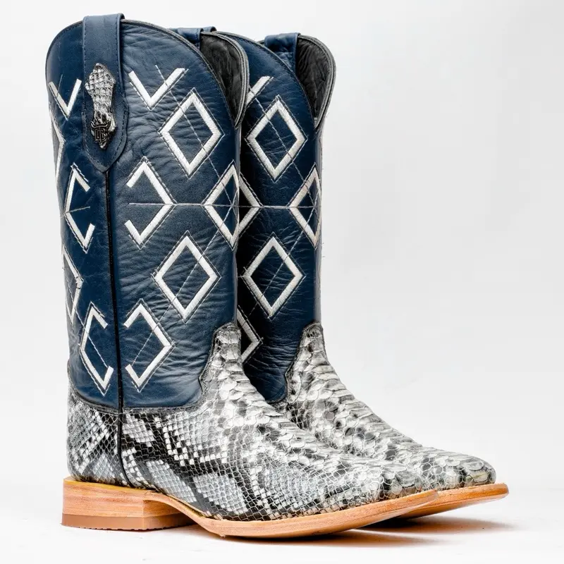 Natural Leather Boots - Square Toe