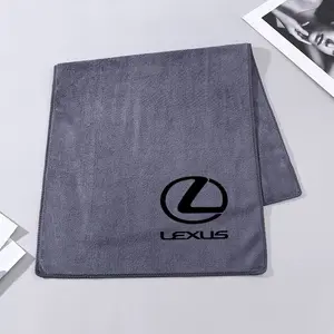 Suede Microfiber Towel Car Logo Wash Cleaning Rag Cloth, Compatible with Lexus Models, Durable & Soft Fabric, Perfect Gift Idea