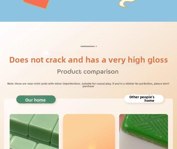 Hand-Cranked Mahjong 108 Large Tiles Set for Home Use, Extra Large Family Set in Six Colors